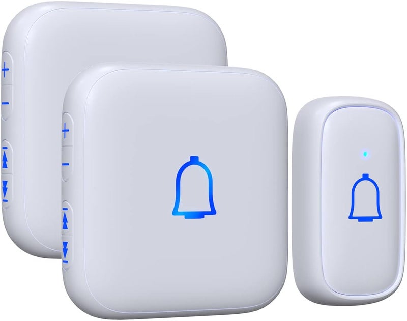 LeadGo Wireless Doorbell IP66 Waterproof 1000 Feet with 66 Chimes 115dB 7 volume levels Mute Mode with LED Flash Doorbell Ringer Wireless for Kids Room Teachers Classroom Home Office & Hearing-Impaired - Image 1